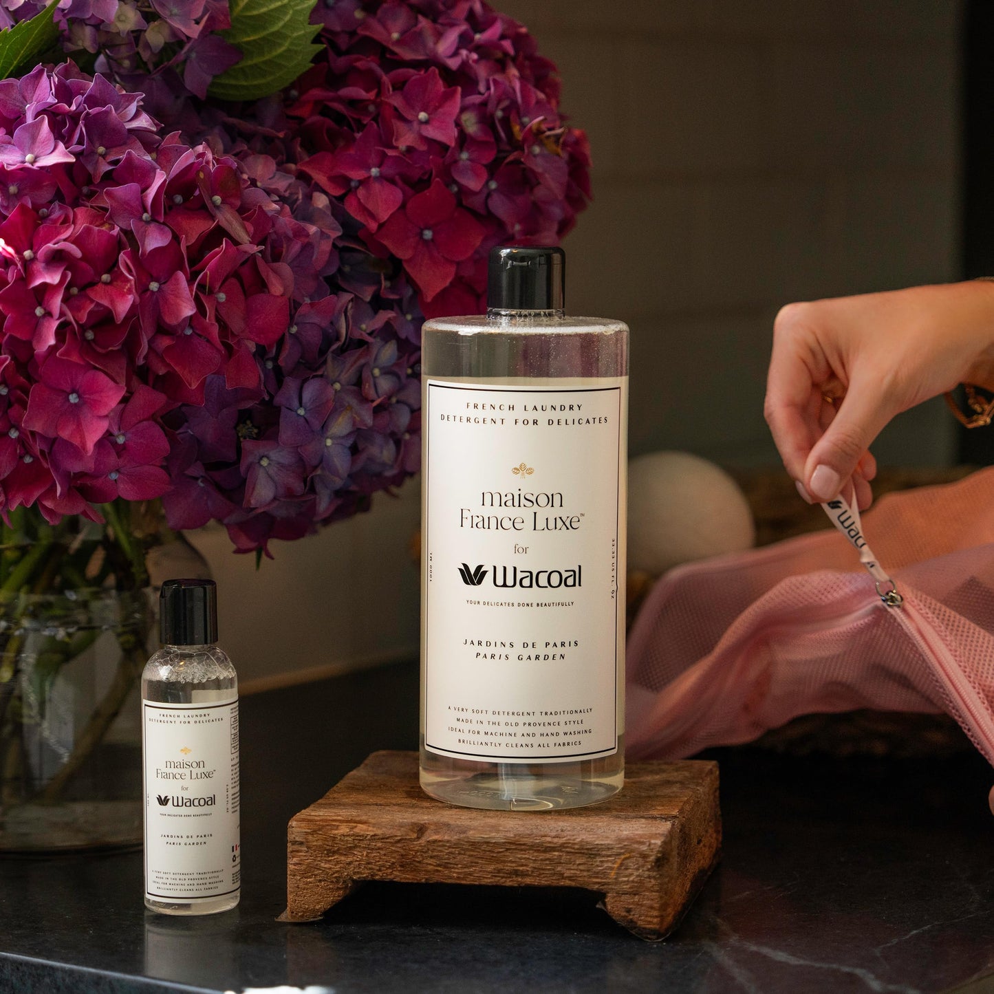 Wacoal Travel Laundry Detergent for Delicate Fabrics by Maison France Luxe, Enzyme-Free, Gentle on Skin & Safe for Fine Fabrics, Silk and Wool