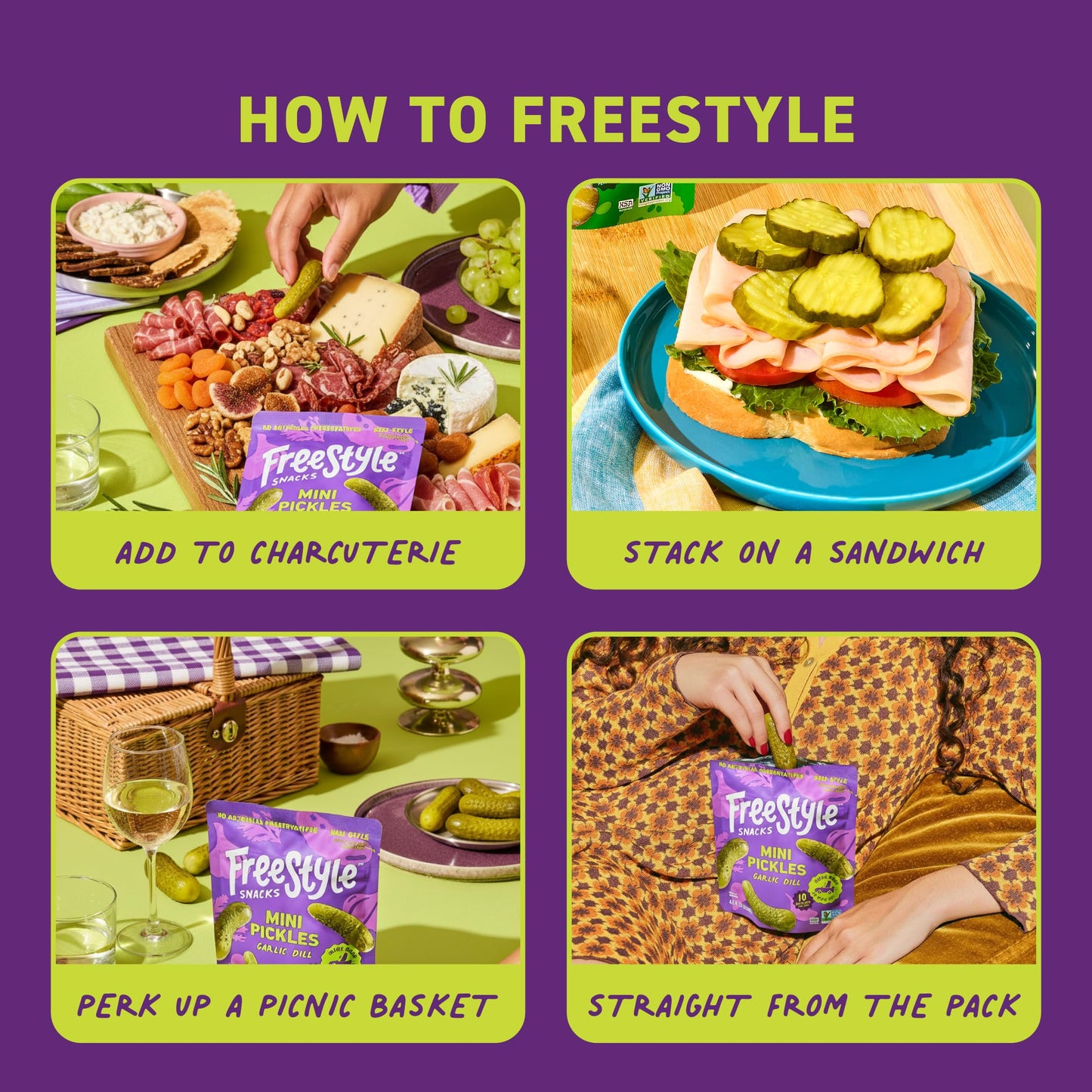 Freestyle Snacks Classic Dill Petite Pickles, 3.5 Ounce