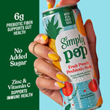 Simply Pop, Fruit Punch Prebiotic Soda, 12 Fl Oz