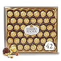 Ferrero Rocher Gourmet Hazelnut Milk Chocolate Gift Box, 42 Individually Wrapped Chocolates, 18.5 oz