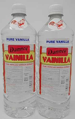 Danncy Pure Clear Mexican Vanilla Extract 33.8 Ounce Bottles Pack of 2