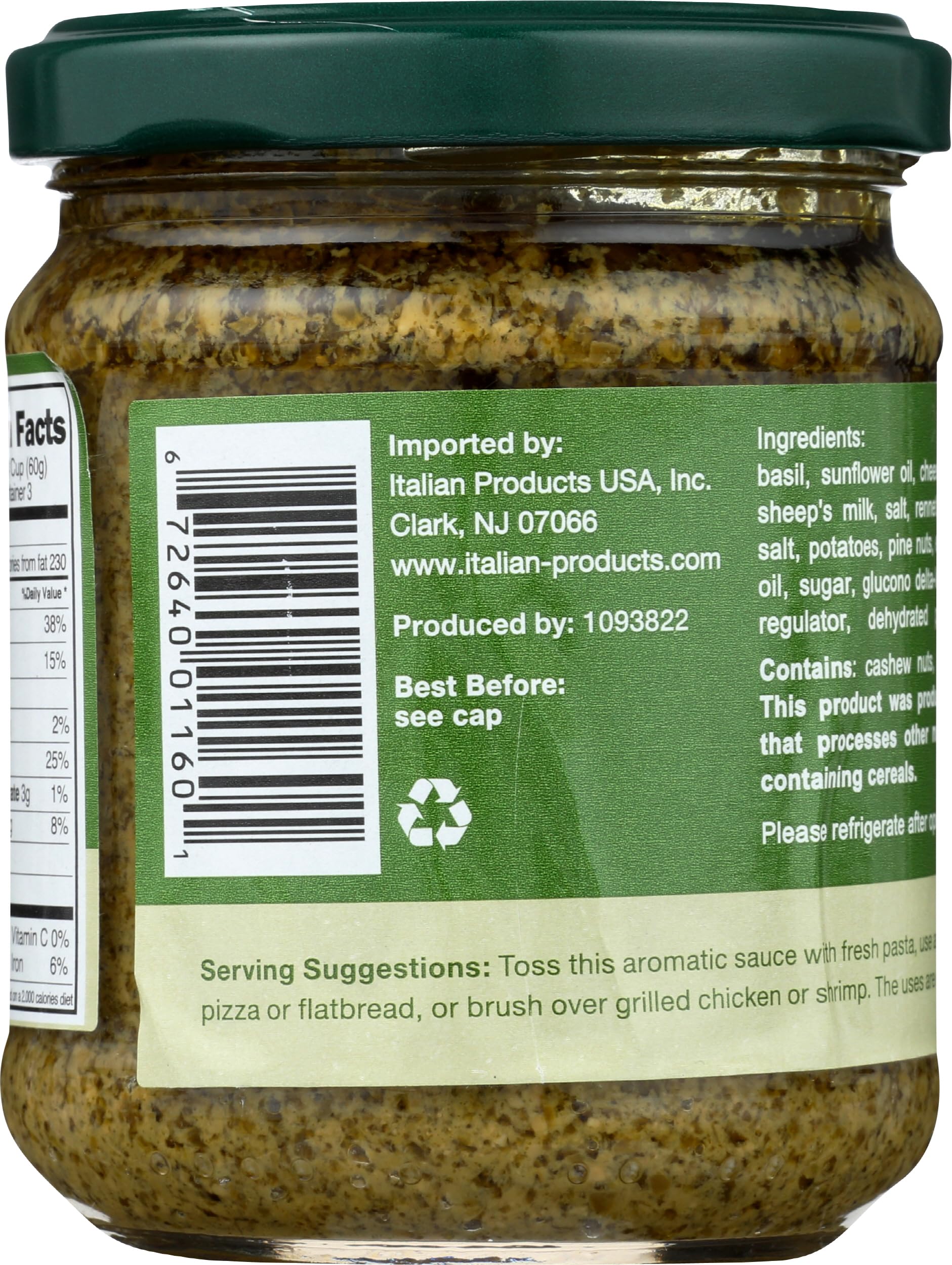 Trentasette 37, Sauce Pesto Genovese, 6.3 Ounce