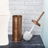 Autumn Alley Copper Toilet Bowl Brush and Holder, Covered Bathroom Toilet Brush for Modern Farmhouse Bathroom Decor, Standing Rustic Toilet Bowl Brush