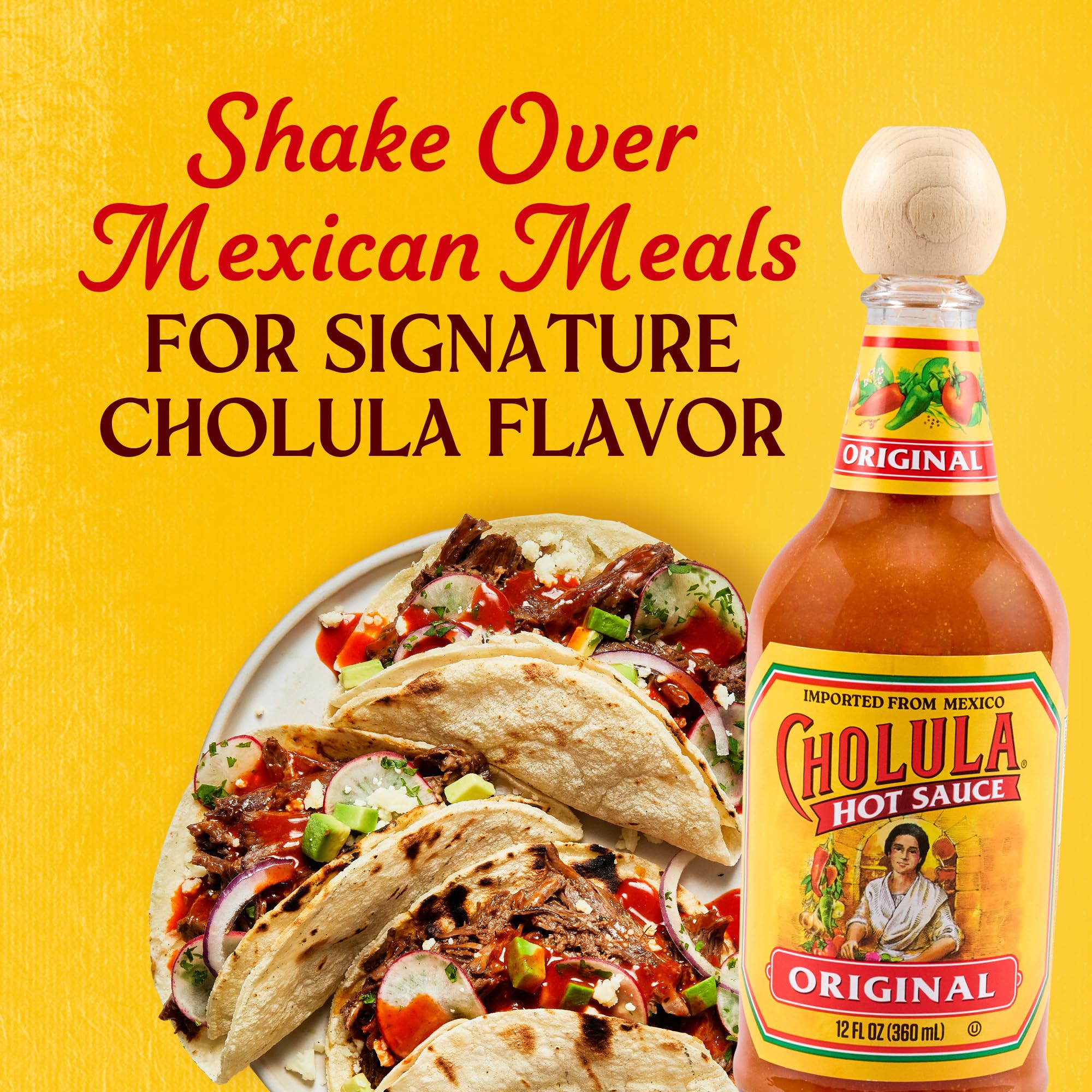 Cholula, Sauce Hot Original, 12 Fl Oz