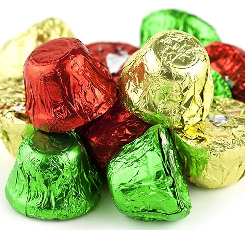 Bulk Christmas Chocolate Candy Bells, 1 Lb. Bag (Pack of 2)