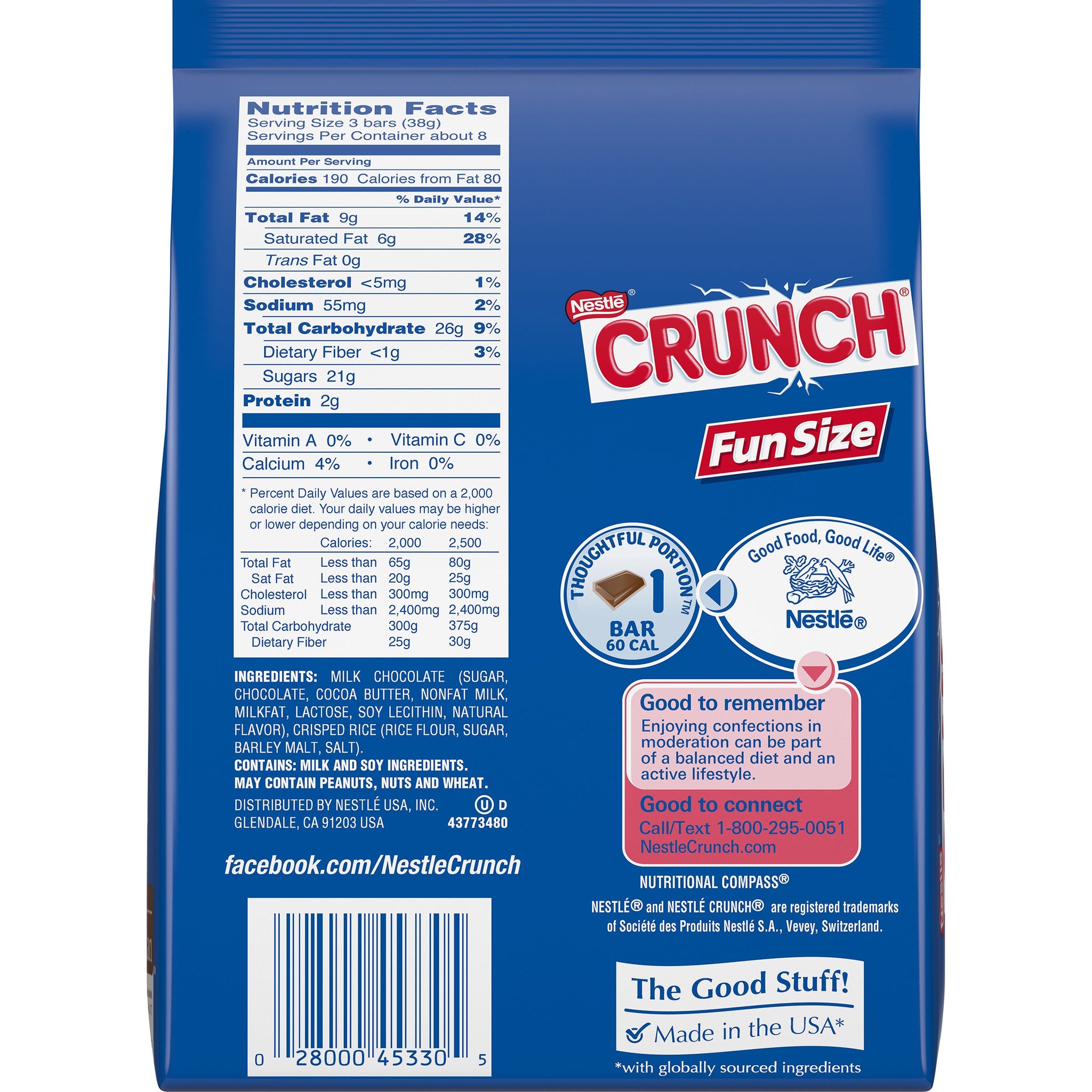 Crunch Creamy Milk Chocolate with Crisped Rice, 11 Ounce