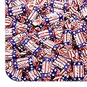 Patriotic Candy - 3 Pound Pack - Chocolate Flavored Caramels - 4th of July Candy Bulk - Individually Wrapped Red White and Blue Candies - Chocolate