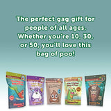The Original Bag of Poo®, Dinosaur Poo (Green Apple Flavor Cotton Candy) Novelty Poop Gag Gift. Free sticker inside.