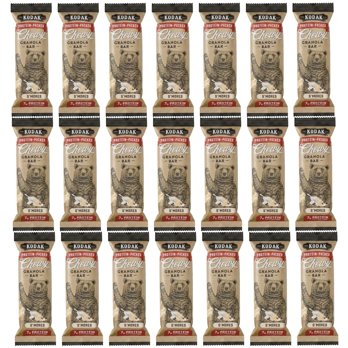 Kodia-k Chewy Granola Bars Variety Pack, 20 Count, Soft Chewy Snack Bars, Made with Whole Grains, Individually Wrapped
