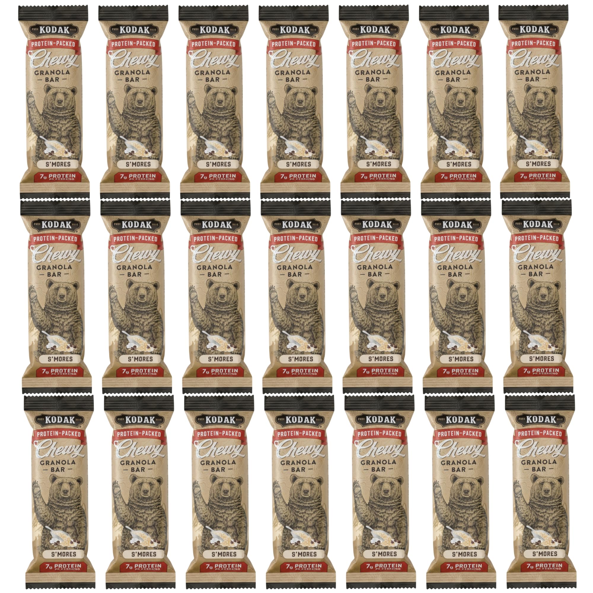 Kodia-k Chewy Granola Bars Variety Pack, 20 Count, Soft Chewy Snack Bars, Made with Whole Grains, Individually Wrapped