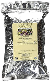 Starwest Botanicals Organic Olive Leaf - Dried Olive Leaves for Tea, Herbal Blends, Salads, Marinades, Seasonings, & More, Cut and Sifted Herb, Olea
