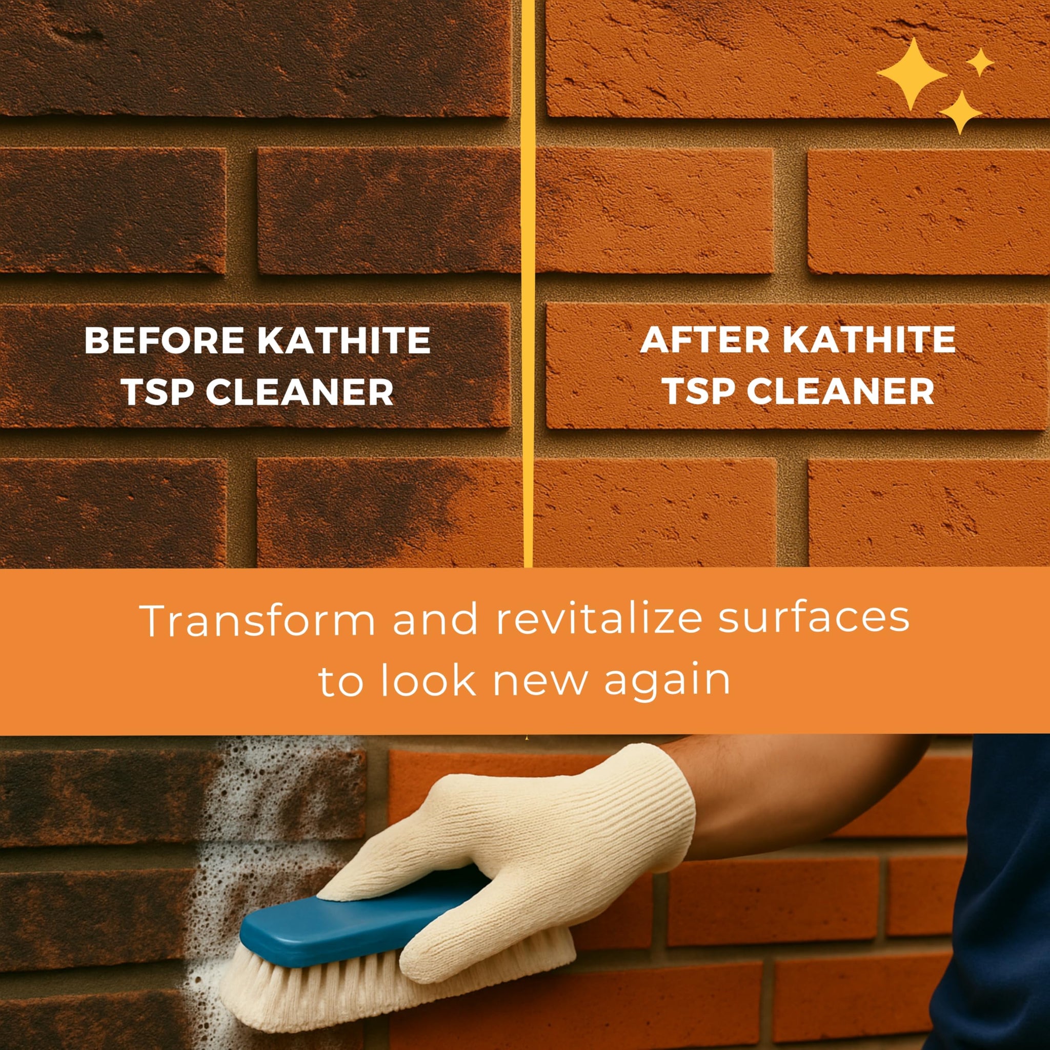 KABIN Kathite TSP Cleaner - Heavy-Duty Degreaser & Multi-Surface Prep - 2 lb Powder - Foaming Paint Prep Solution for Walls, Siding, Decks, Concrete