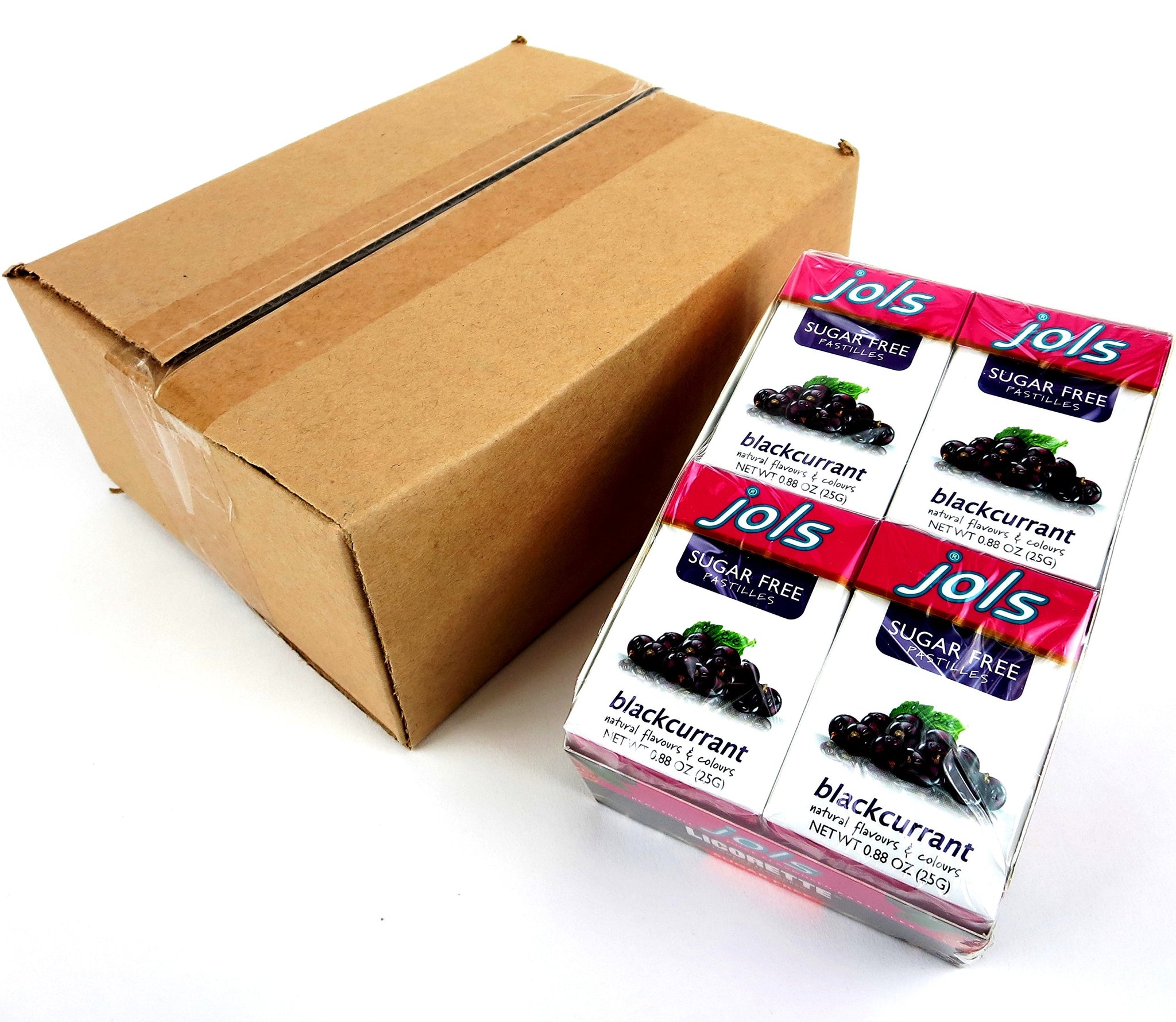 Jols Sugar Free Pastilles, Black Currant, 0.88-Ounce Boxes (Pack of 12)