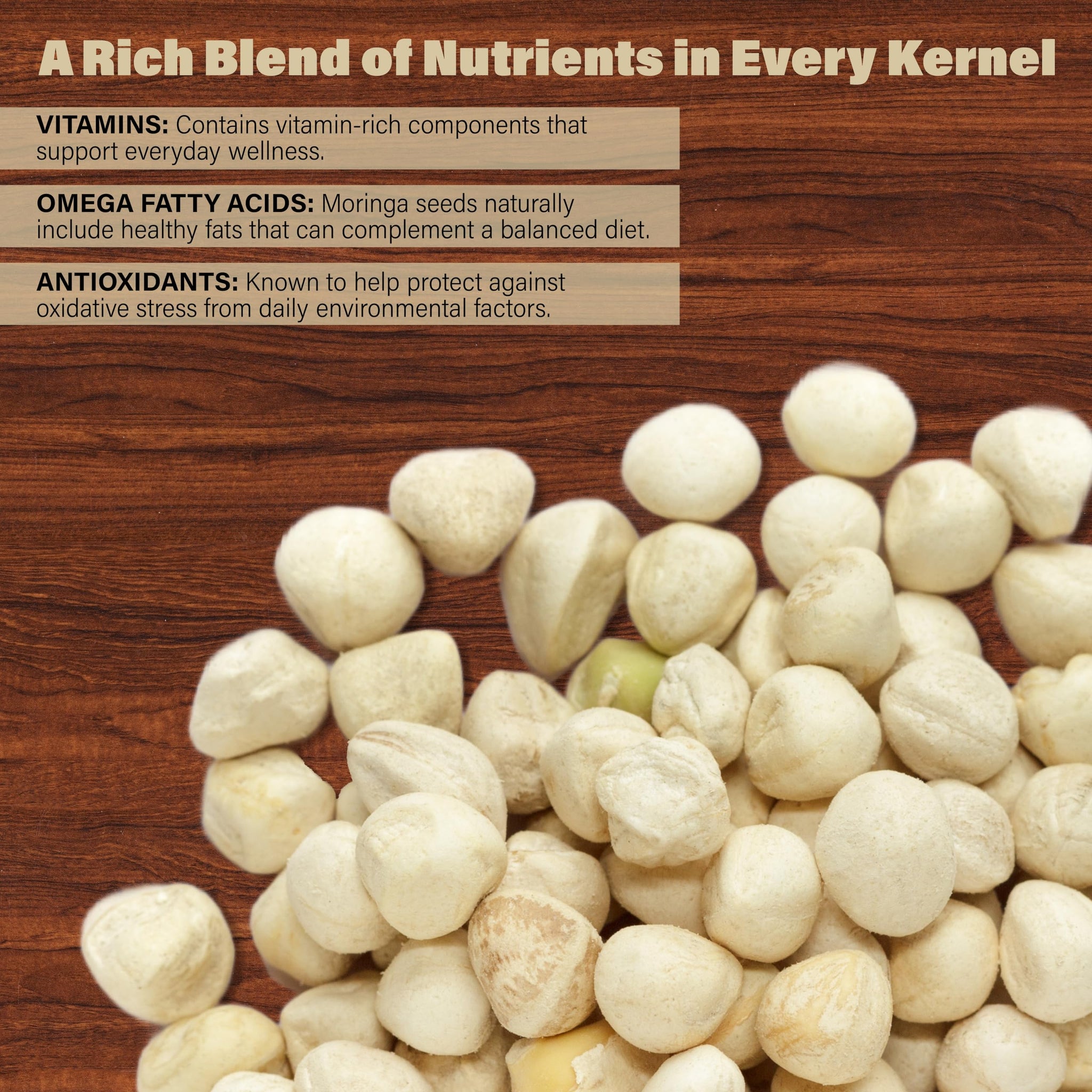 Moringa Seeds Kernel Shelled 2 lbs. Wide Mouth Jar - Clean PKM1 Variety - Edible - Moringa Oleifera - Malunggay - Semillas De Moringa - Drumstick Tree