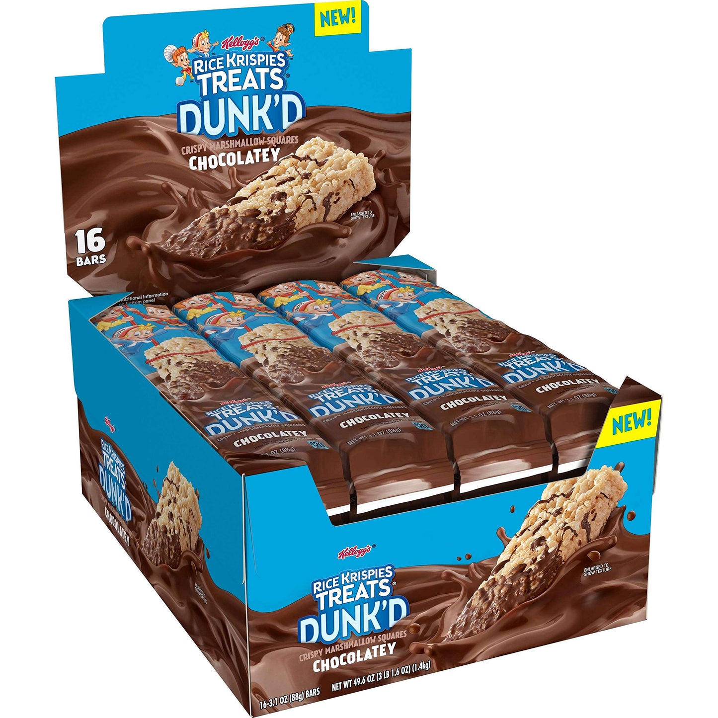 Kellogg's Rice Krispies Treats Dunk'D, 3.1 Ounces per Pack - 16 per Box (Chocolatey)