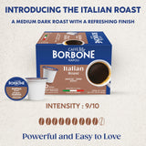 Caffè Borbone Italian Roast Coffee (60 Count) - Medium Dark Roast, Arabica & Robusta Blend, Roasted in Italy for a Bold, Smooth Taste - Single Serve