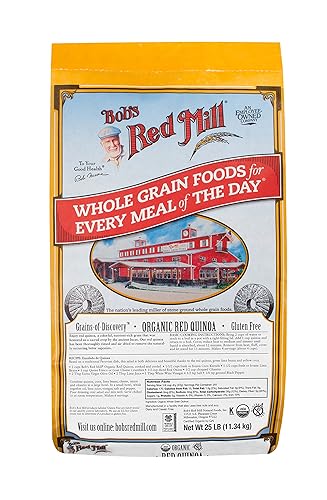 Bob's Red Mill Organic Red Quinoa Grain, 25 Pound