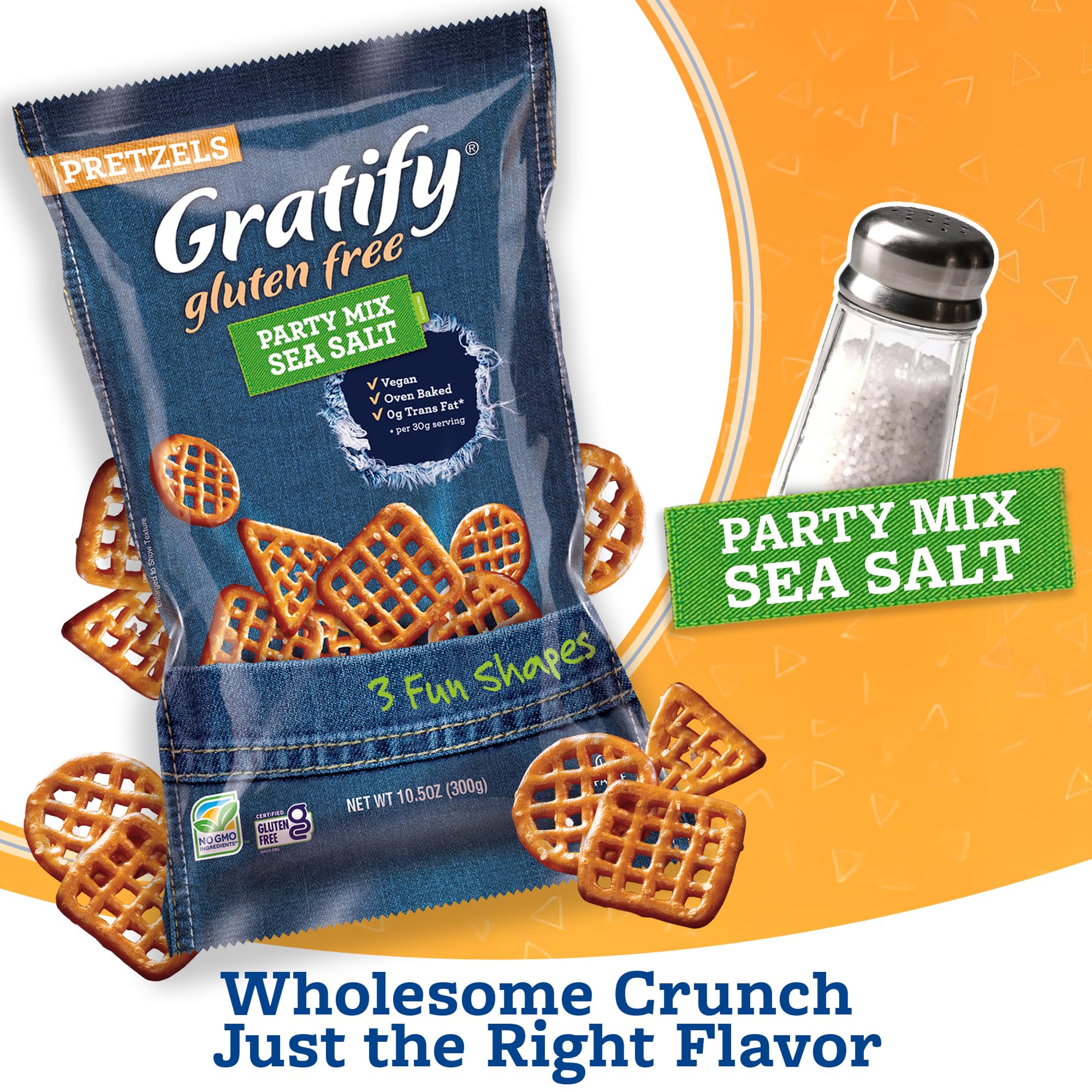 Osem Gratify Gluten Free Pretzels - GF Pretzel Snack Bags, Gluten-Free Mix for Adults & Kids, Hummus Dip, Individual Packs, Vegan Friendly, Kosher