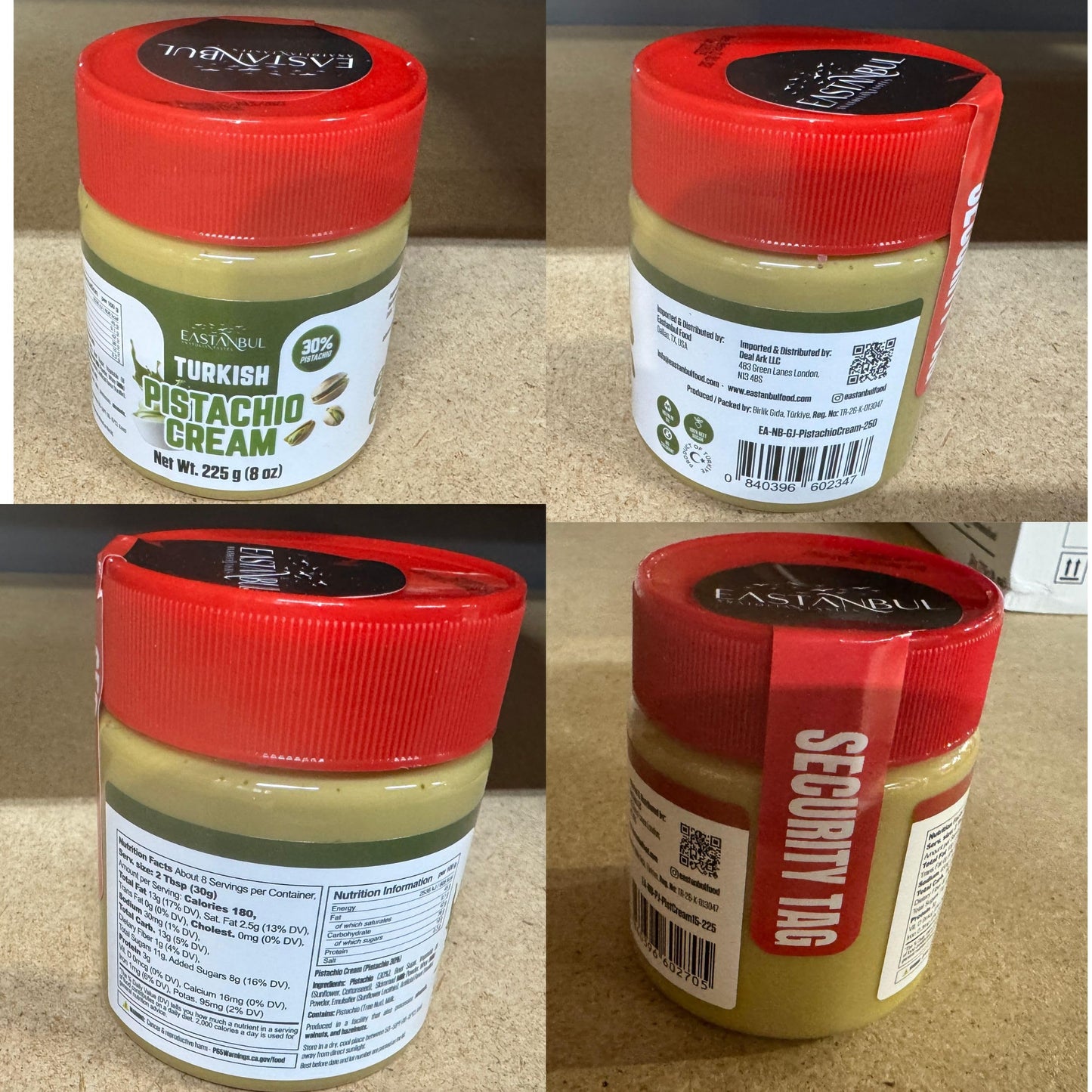 Eastanbul Pistachio Cream, 8oz, Pistachio Butter, Turkish Cream Spread for Dubai Chocolate Bar Kit, Perfect Paste for Dubai Chocolate Bar, Luxurious