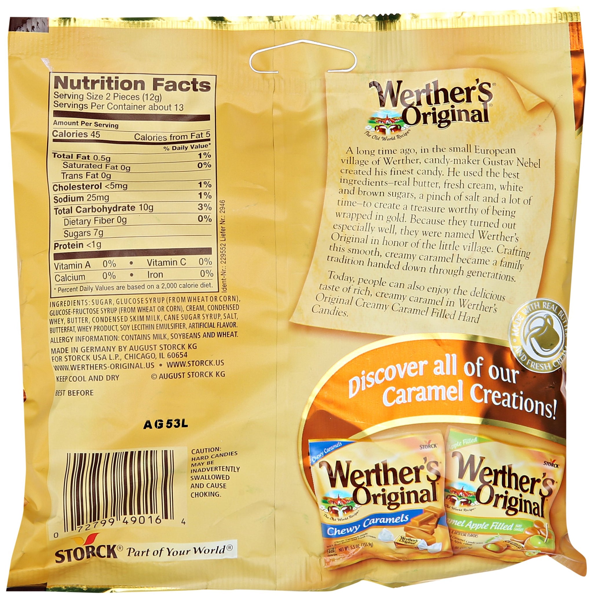 Werther's Creamy Caramel Hard Candies, 5.5 oz