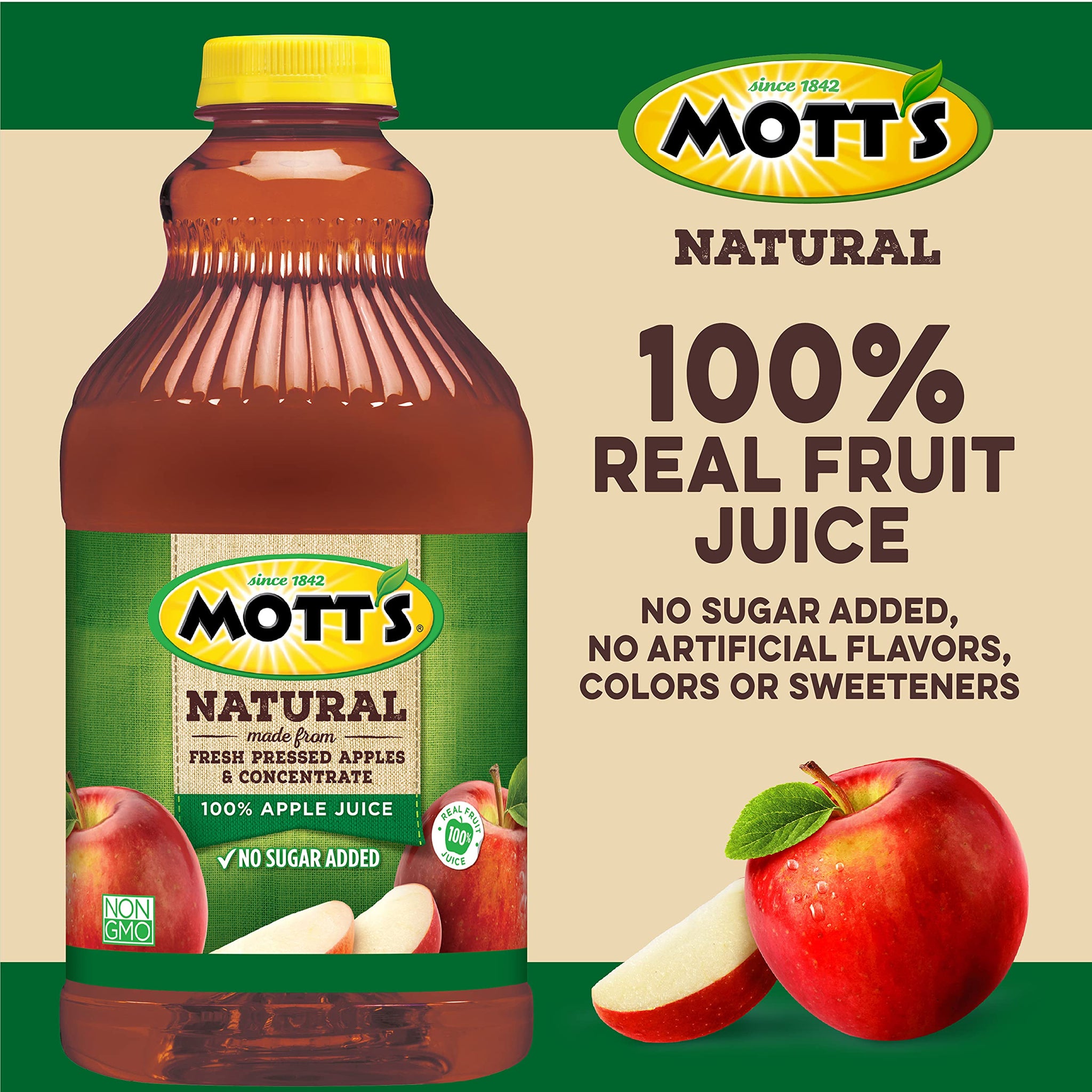 Mott's Apple Juice, 64-Ounce Bottles (Pack of 8)