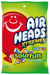Airheads Xtremes Sourfuls Candy, Chewy Candy Bag, Rainbow Berry Artificially Flavored, 6 Ounce Bag (12-Pack)