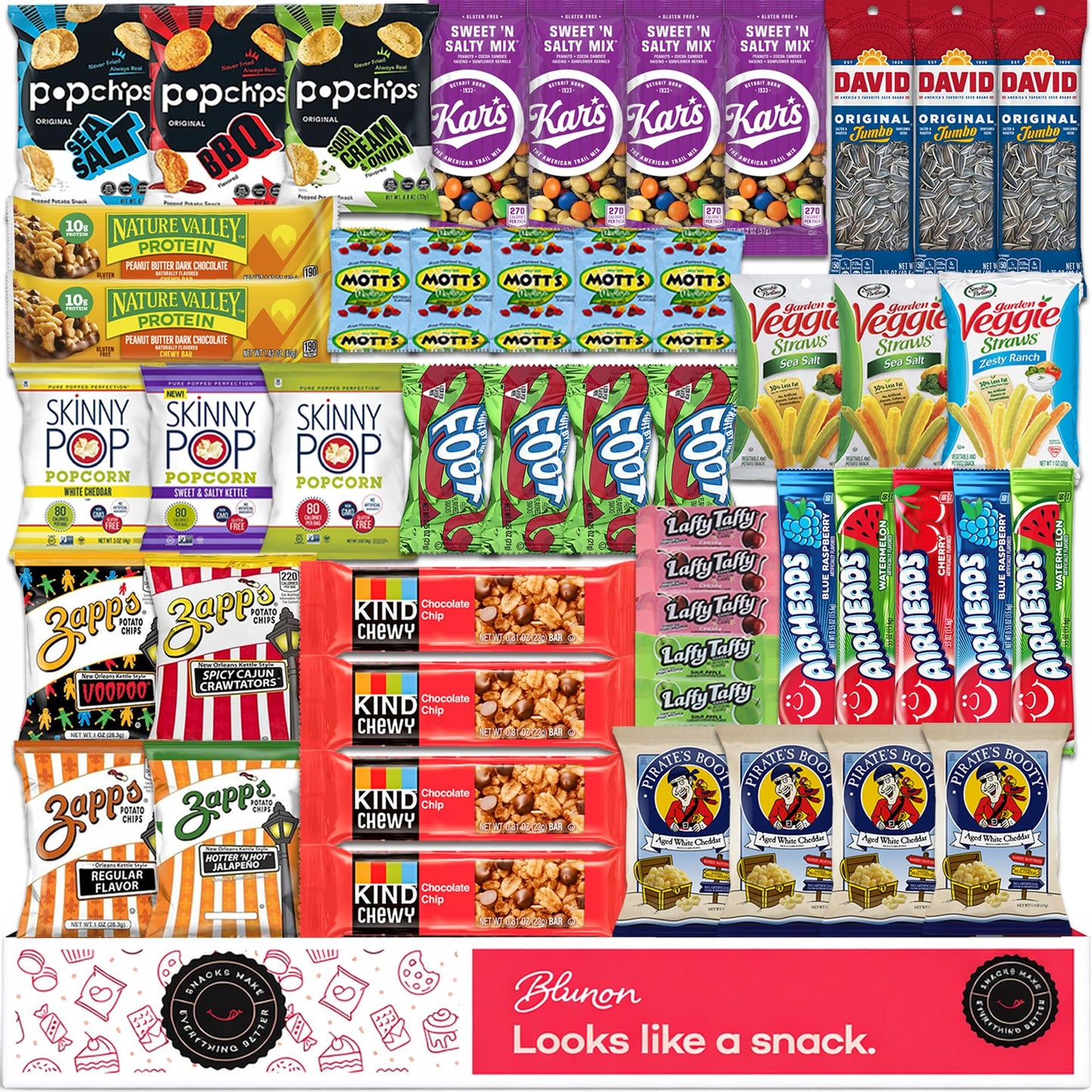 Gluten Free Snacks Variety Pack - Healthy Snack Box Care Package - Bulk Assortment (50 Count)