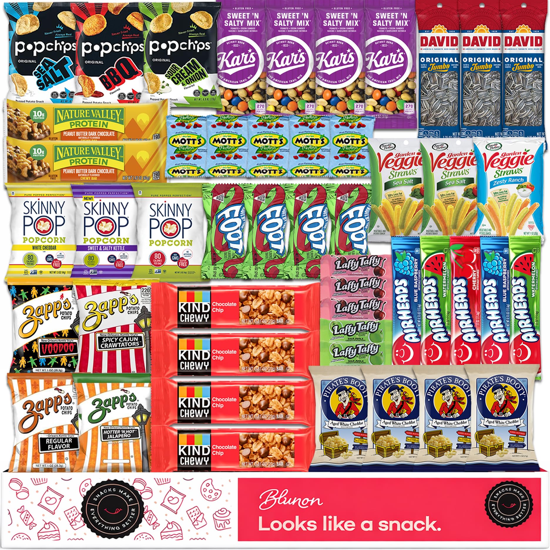 Gluten Free Snacks Variety Pack - Healthy Snack Box Care Package - Bulk Assortment (50 Count)