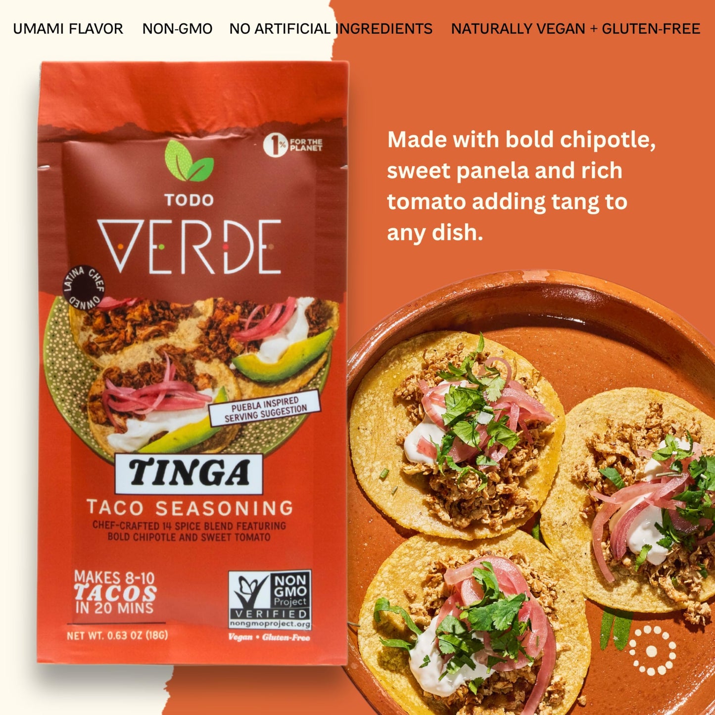 Todo Verde, Tinga Seasoning, 0.6 Ounce