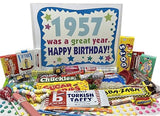 RETRO CANDY YUM ~ 1957 69th Birthday Gift Box of Nostalgic Candy from Childhood for 69 Year Old Man or Woman Born 1957