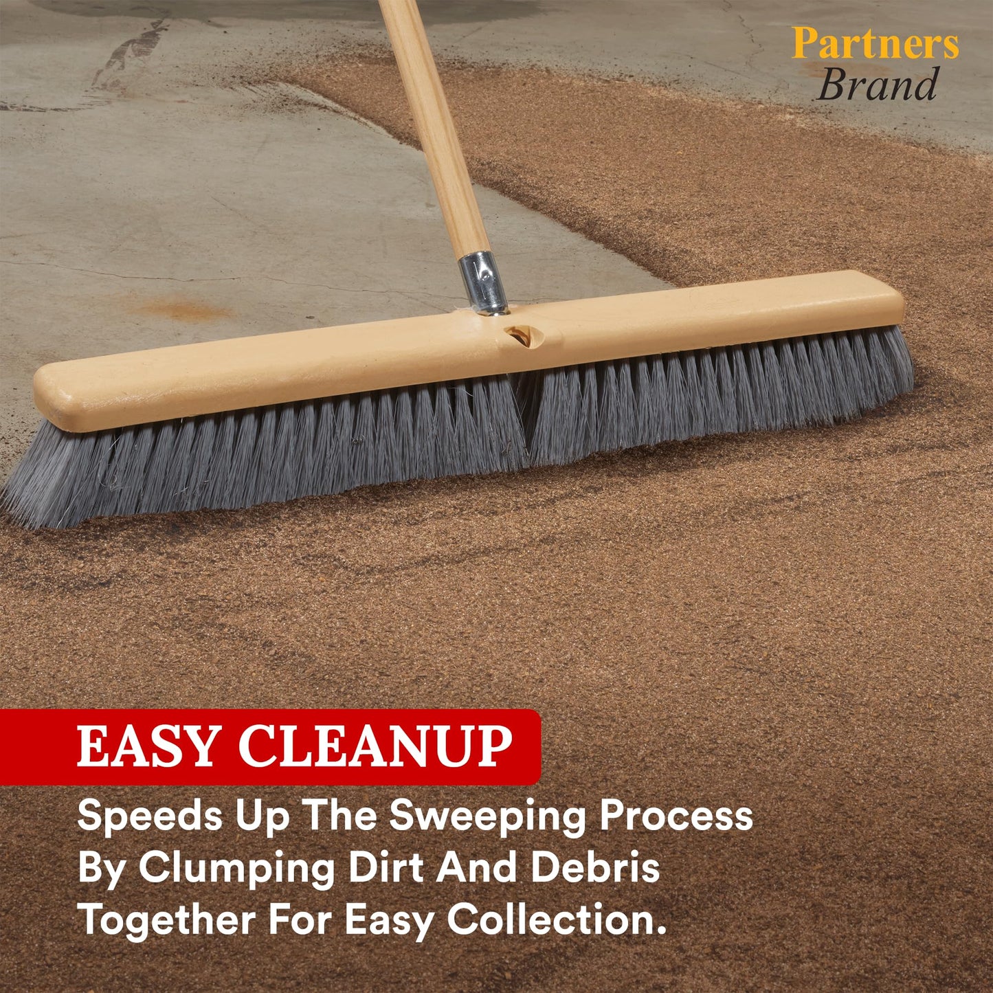 Partners Brand Gritless Floor Sweeping Compound - 50 LB. Bag | Commercial Grade, Sand-free Formula for Use on Finished Floors & Dust Control
