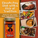 Brundo Spices Imported Ethiopian Berbere Chili Pepper Blend (2 oz) | Authentic Berbere & All Natural East African Seasoning | NON-GMO | No