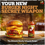 Volcano Johnny's Gringo Lingo Hot Sauce | Award-Winning Mild & Smoky Red Jalapeño | Smoked Craig's Grande Peppers | Gourmet Burger & Taco Sauce |