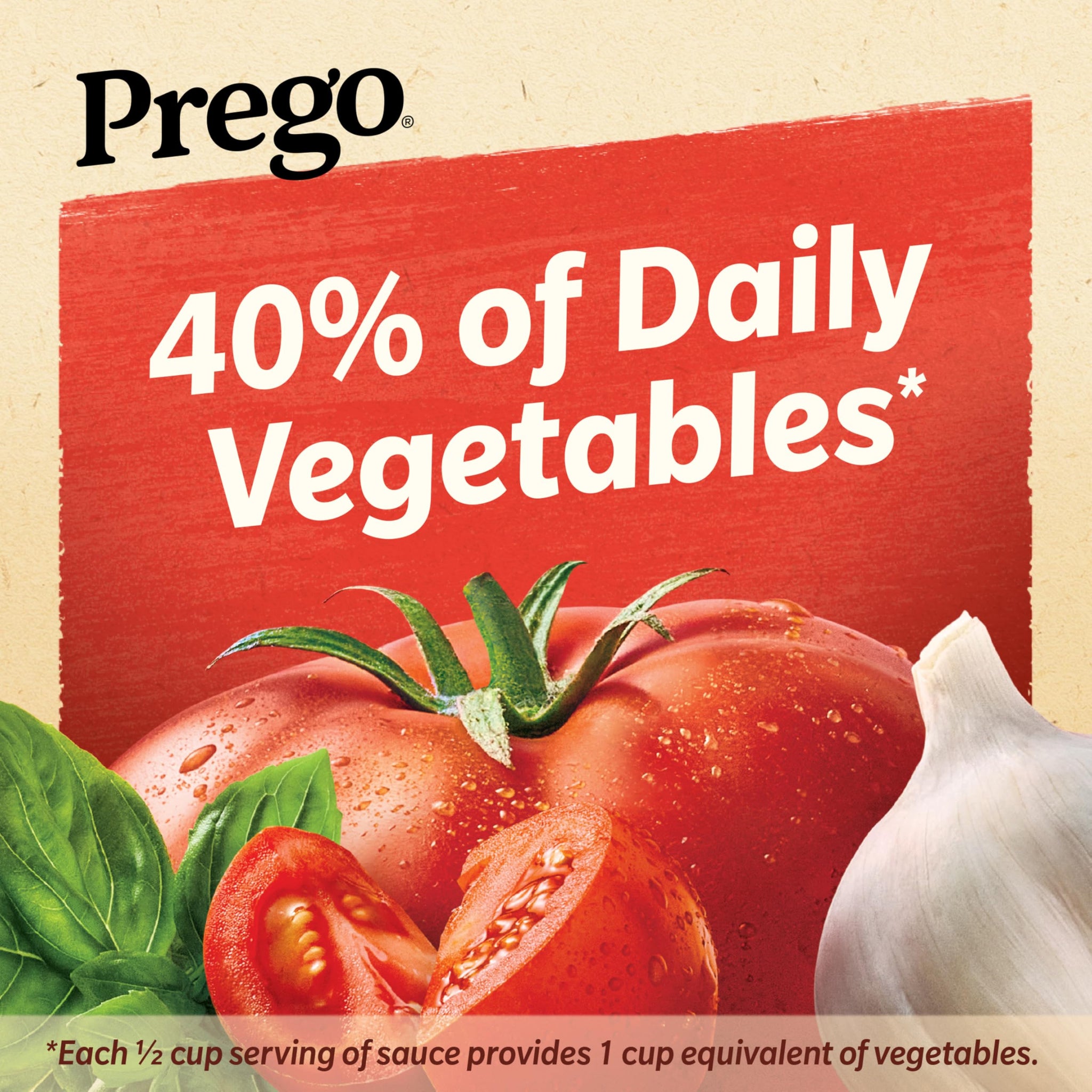 Prego Chunky Tomato, Basil and Garlic Pasta Sauce, 23.75 oz Jar