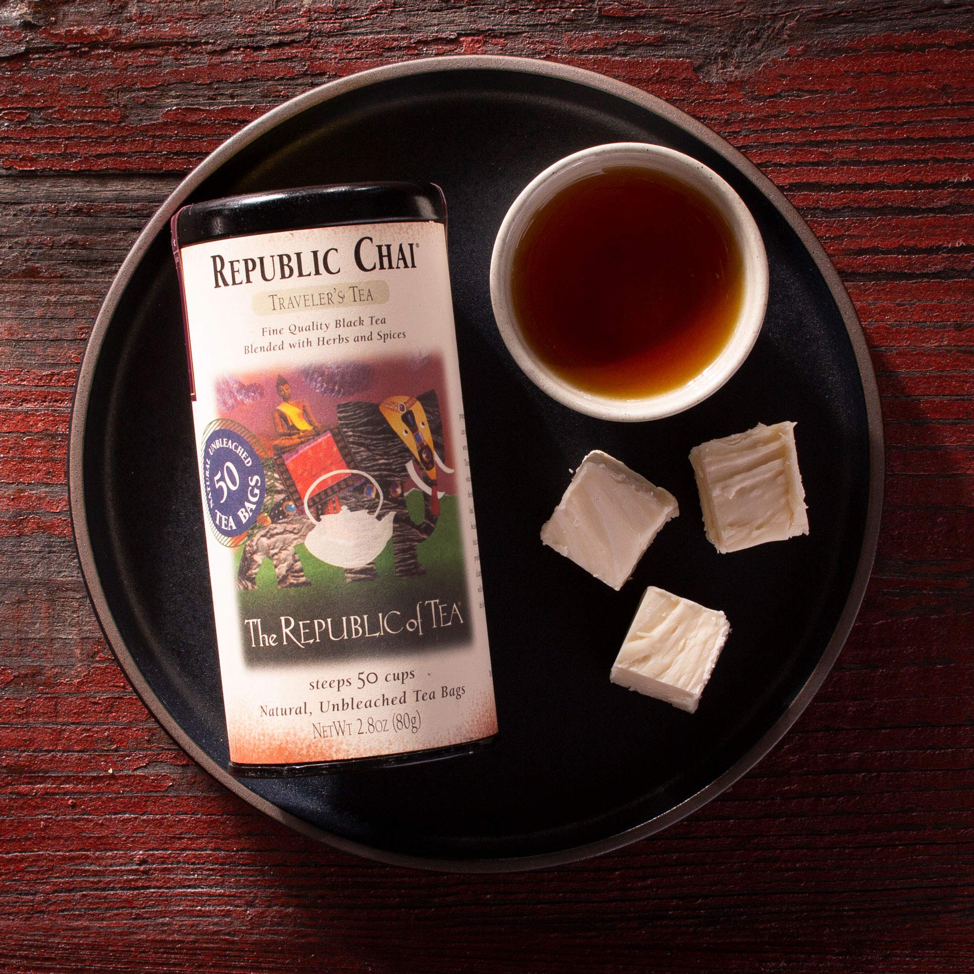 The Republic of Tea - Republic Chai Black Tea, 50 Tea Bags, Spiced Chai Blend, Gluten Free