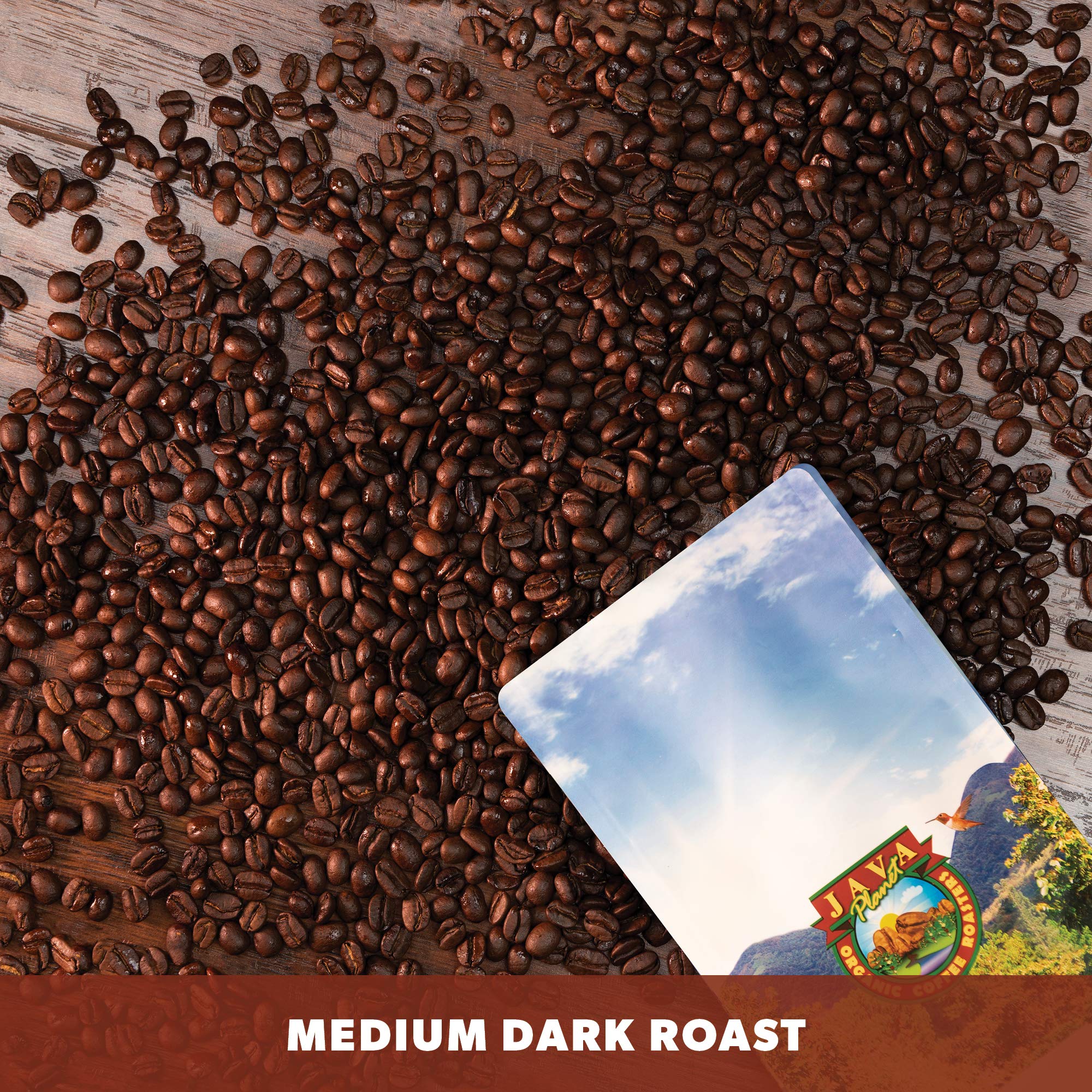 Low Acid Organic Coffee - Whole Bean, Mold-Free & Stomach Friendly by Java Planet, Coconut and Hazelnut, Medium Dark Roast, Arabica Gourmet Coffee