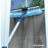 Unger Professional Connect and Clean 2-in-1 Squeegee and Scrubber, 14” Window Cleaning Tool, Essential Glass Cleaner for Commercial and Residential