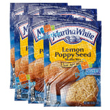 Martha White Lemon Poppy Seed Flavored Muffin Mix, 7.6 oz - Palatize Pack of 6