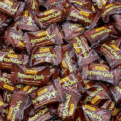 Espresso Candy 1 lb Individually Wrapped - Natural Espresso Coffee Flavor, Soft Cream Filling, Hard Caramel Shell