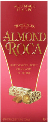 Brown and Haley Almond Roca Buttercrunch Toffee, 1.2-Ounces Packages (Pack of 12)