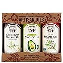 La Tourangelle, Favorites Trio of Oils - Roasted Walnut Oil, Avocado Oil, Toasted Sesame Oil, Gift Set, 8.45 fl oz (Set of 3)
