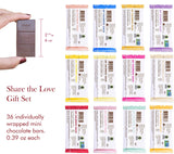 Chuao Chocolatier Share the Love Assorted Milk and Dark Mini Gourmet Chocolate Bars Gift Box | Sampler For Holiday, Birthday, Thank You, Corporate