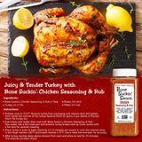 Bone Suckin' Chicken Seasoning & Rub - 23.9oz - with Garlic & Sage - Non-GMO, Gluten-Free, Fat-Free, Kosher, Pareve, No MSG!