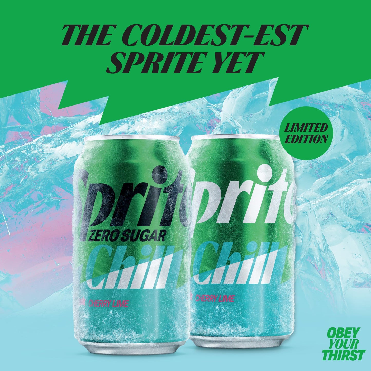 Sprite® Chill Zero Sugar Cherry Lime Natural Flavor Soda Soft Drink Cans, 12 fl oz, 12 Pack