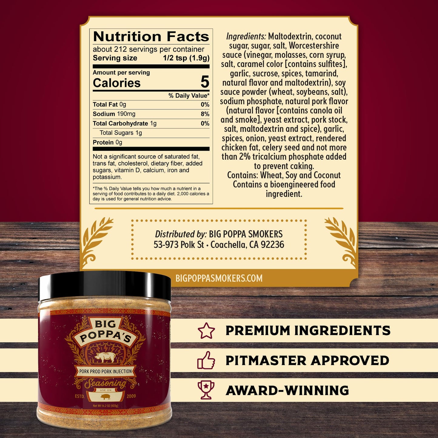 Big Poppa’s Pork BBQ Bundle Flavor System - Pork Injection, Sweet Rub and Classic BBQ Sauce Kit for Ribs, Pork Butt and Brisket - Balanced