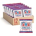 Patriotic Candy | 12 Packs | 4th of July Candy Individually Wrapped | Sour Bears Gummy Candy | Blue Raspberry & Strawberry Flavors | Red & Blue