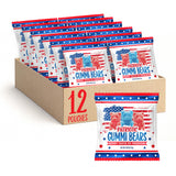 Patriotic Candy | 12 Packs | 4th of July Candy Individually Wrapped | Sour Bears Gummy Candy | Blue Raspberry & Strawberry Flavors | Red & Blue
