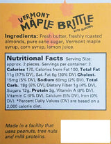 Vermont Maple Brittle with Almonds 8oz Gift Box Gourmet Handcrafted Small Batch Nut Brittle Made with Pure Vermont Maple Syrup and Creamy Butter