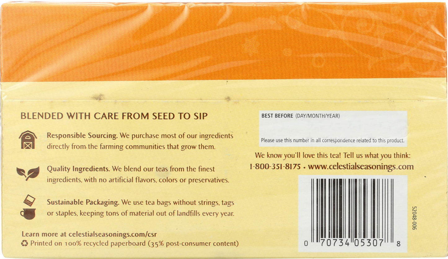 Celestial Seasonings Herbal Tea, Honey Vanilla Chamomile, 20 Count