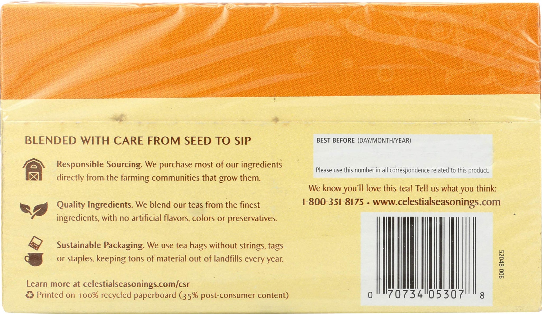 Celestial Seasonings Herbal Tea, Honey Vanilla Chamomile, 20 Count